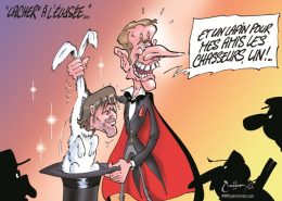 dessin Macron-Hulot